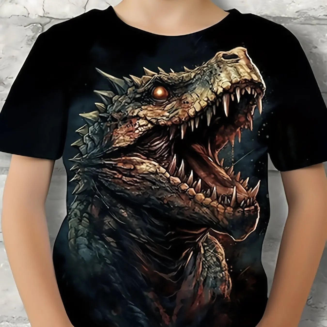 Children's Clothing Boys Tshirt Short Sleeve Child T-Shirt 3D Dinosaur Print Casual Kids Summer Clothes Girls Clothes Tops Tee - Chic Cart