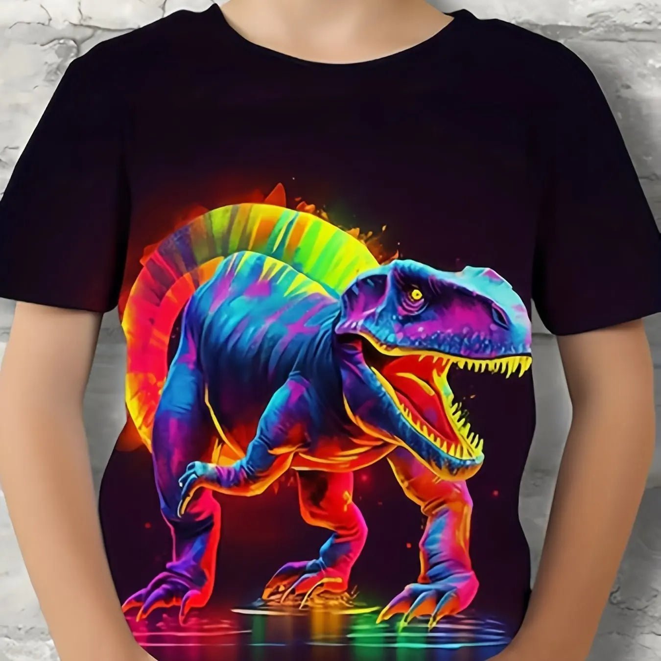 Children's Clothing Boys Tshirt Short Sleeve Child T-Shirt 3D Dinosaur Print Casual Kids Summer Clothes Girls Clothes Tops Tee - Chic Cart