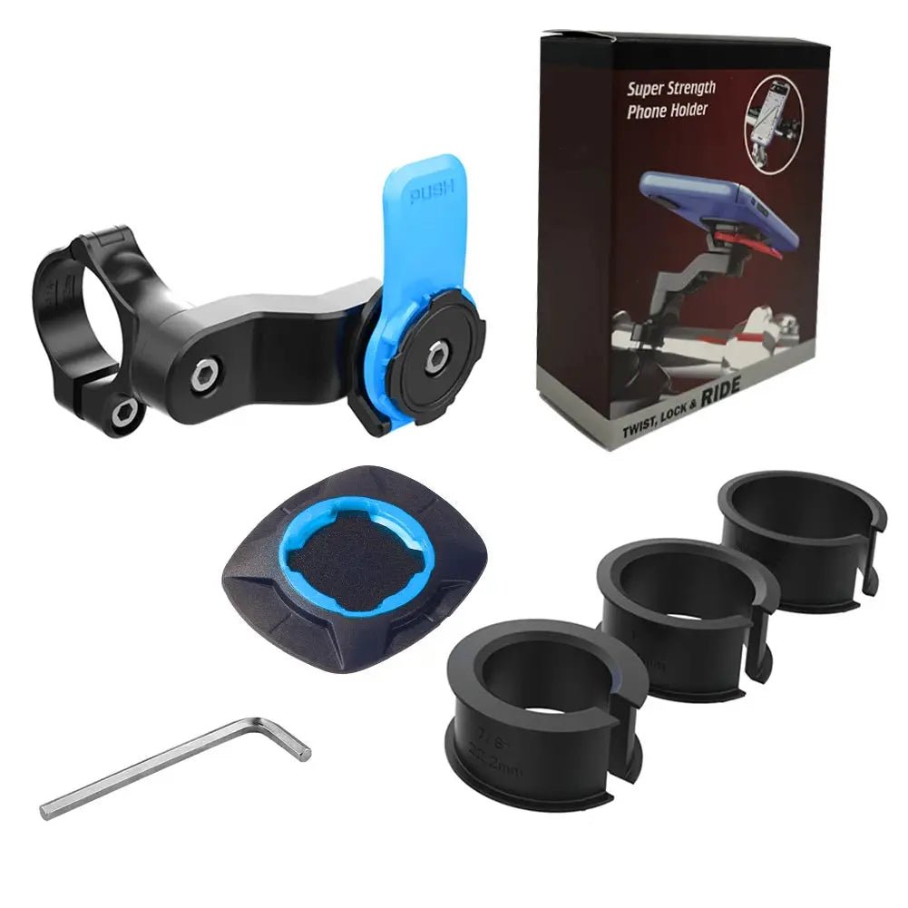 Bicycle Phone Holder Mobile Quad Phone Bracket Lock Shock - resistant Scooter Bike MTB Bicycle Phone Holder Phone Accessories - Chic Cart