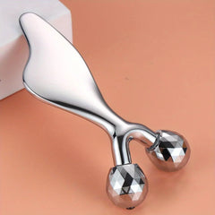 2 IN 1 3D Facial Massager & Gua Sha Massage Tool Cold Roller For Face Eyes Chin Lift Tightening Skin Tool Sculpting Beauty Tools - Chic Cart