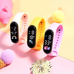 Kawaii Smart Watch For Kids Fashion Outdoor Waterproof Sports Kids' Watches Boy Girls Digital Watches Silicone montre enfant - Chic Cart