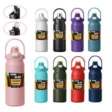 26oz/33oz/40oz/50oz Outdoor Thermos 304 Stainless Steel Thermal Mug Vacuum Flasks Cold and Hot Sports Water Bottle with Straw
