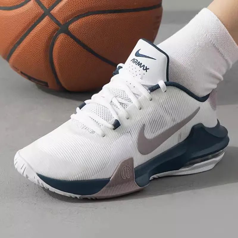Nike men's shoes new AIR MAX IMPACT 4 air cushion shoes low wear cushioned basketball shoes sports shoes - Chic Cart