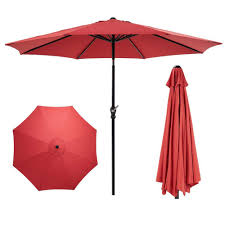JHK Outdoor Patio Umbrella UV Protection For Garden Sturdy Structure All Weather Outdoor Umbrellas For Backyard Pool Holidays