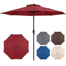 JHK Outdoor Patio Umbrella UV Protection For Garden Sturdy Structure All Weather Outdoor Umbrellas For Backyard Pool Holidays