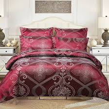 Luxury Floral Satin Duvet Set - 3 Pieces