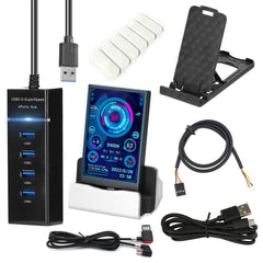 3.5 - inch Computer Small Secondary Screen IPS Full View USB Chassis Monitor Date Display - Chic Cart