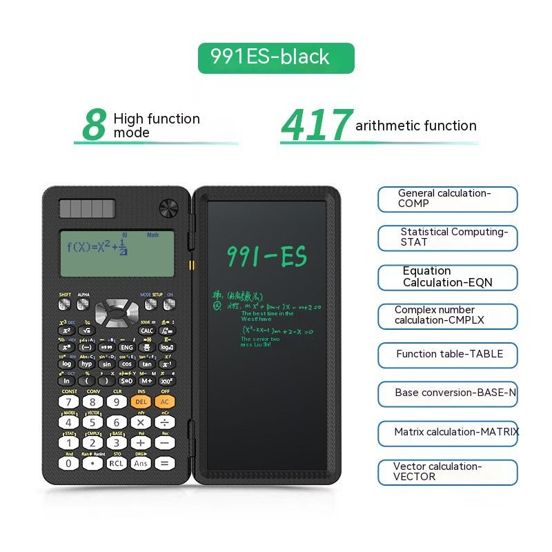 2 In 1 Foldable Scientific Calculators Handwriting Tablet Learning Function Calculator Foldable Desk Scientific Calculators - Chic Cart