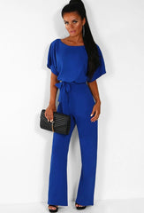 7 - color Fashion Lace - up Button Short - sleeved Women's Jumpsuit - Chic Cart