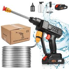 EAFC 60Bar Cordless High Pressure Car Washer  30000mAh Rechargeable Car Wash Gun Electric Water Gun Foam Machine