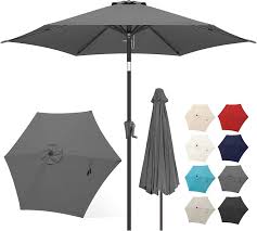 JHK Outdoor Patio Umbrella UV Protection For Garden Sturdy Structure All Weather Outdoor Umbrellas For Backyard Pool Holidays