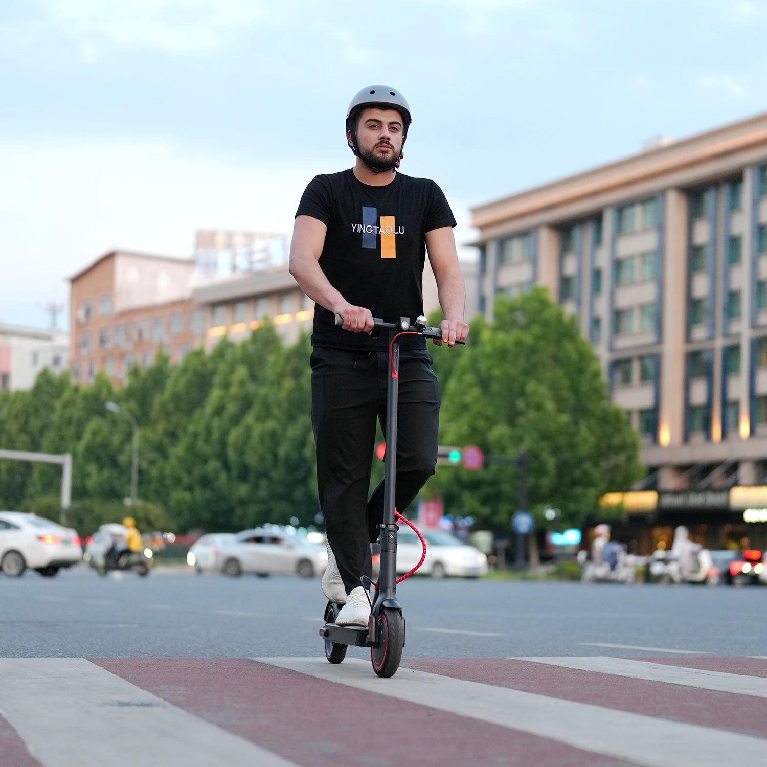 HEZZO 36v 350W 10.4Ah 15.6MPH Electric Scooter Adult HS-04Pro 8.5" Self-Balance Folding Kick Escooter Smart App EU US Warehouse - Chic Cart 