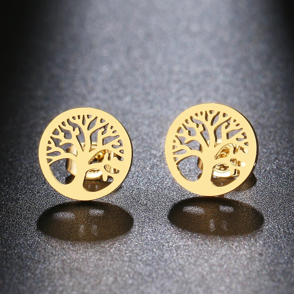 Stainless Steel Earrings Minimalism Map Sun Classic Hot Sale Fashion Stud Earrings Simple Earrings For Women Jewelry Wedding NEW - Chic Cart