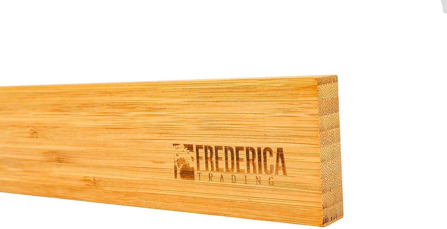 Bamboo Magnetic Knife Strip Holder - For Knives, Utensils, Cutlery, - Chic Cart