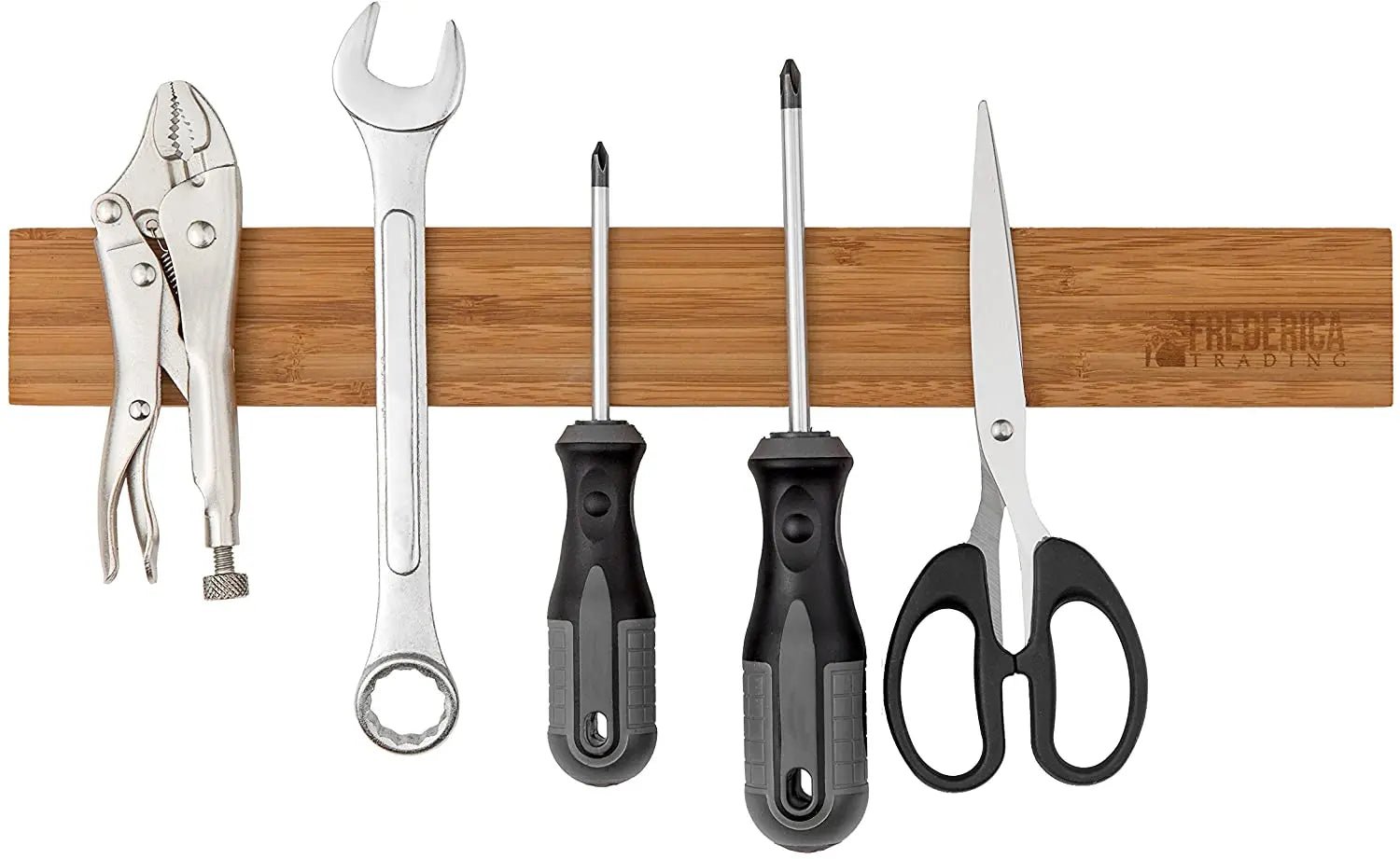 Bamboo Magnetic Knife Strip Holder - For Knives, Utensils, Cutlery, - Chic Cart
