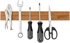 Bamboo Magnetic Knife Strip Holder - For Knives, Utensils, Cutlery, - Chic Cart